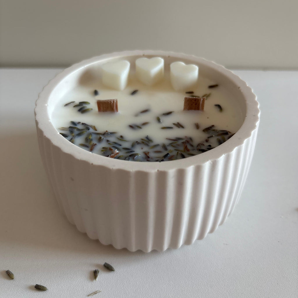 Vela de Lavanda y Aloe Vera Grande